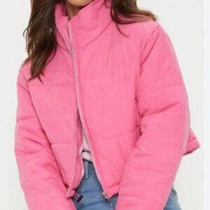 PrettyLittleThing Pink Puffer Jacket